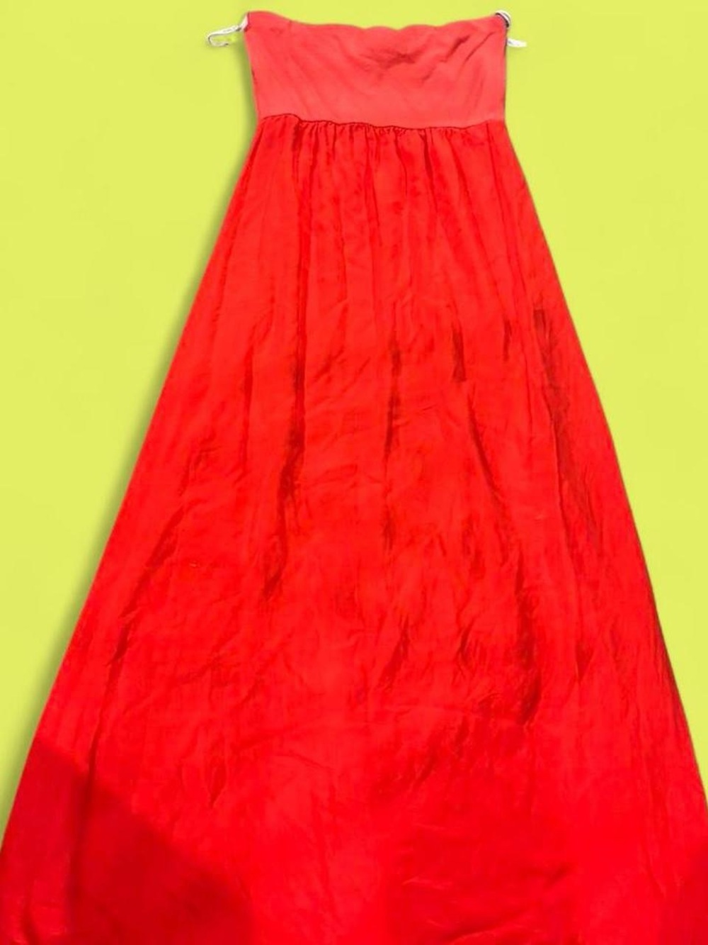 Splendid Bright Red Strapless Maxi Dress